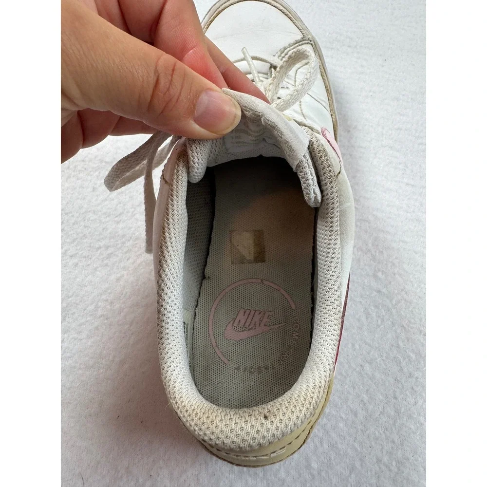 Preppy Nike Court Legacy Youth 6Y Sneakers White Pink DA5380-115 Leather Low Top